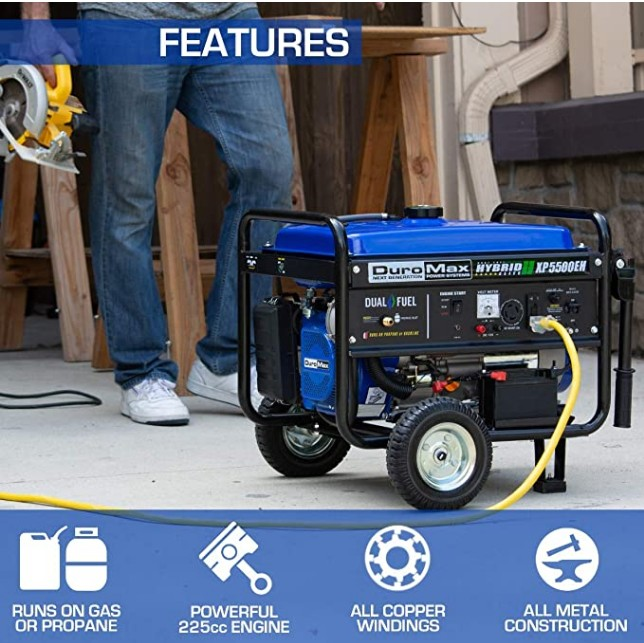 DuroMax XP5500EH 5000 watt Dual Fuel Hybrid generator