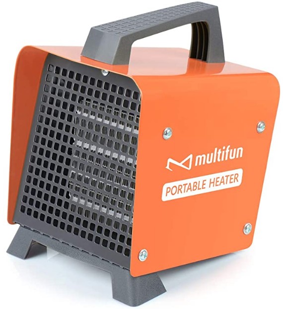 110v Garage Heater, 1500W Portable Ceramic Space Heater w/Adjustable Thermostat